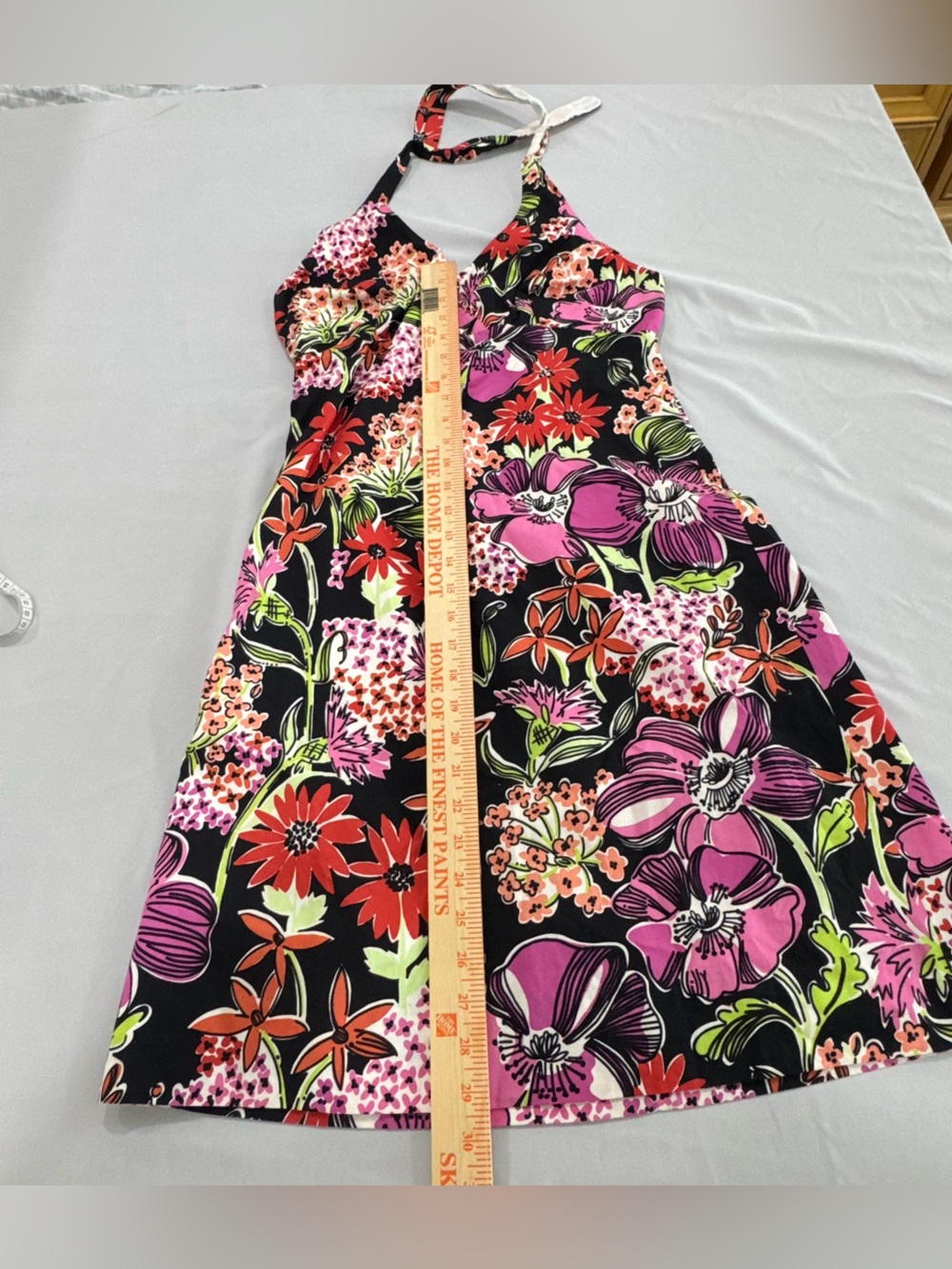 Vintage Lilly Pulitzer White Label Floral Dress Black Flower Market Size 10 - Picture 5 of 5